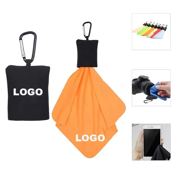 Microfiber Cleaning Cloth with Carabiner