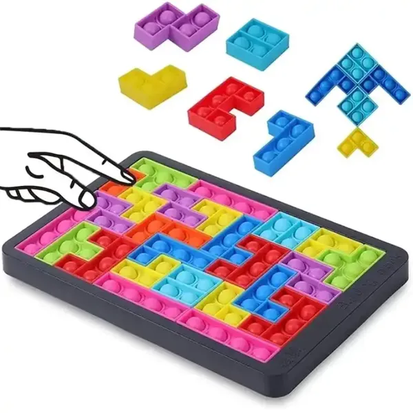 Fidget Toy Tetris Push Pop Bubble Sensory Board