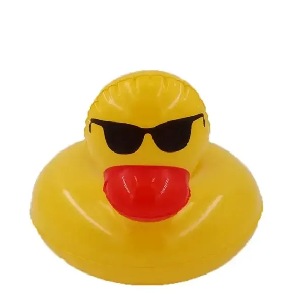 Yellow Duck Shape Inflatable Coasters/Cup holder
