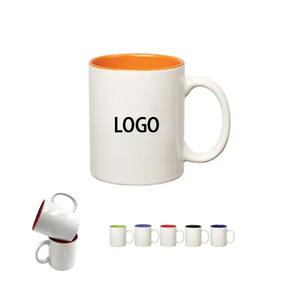 11 oz Colored Stoneware Mug With C-Handle