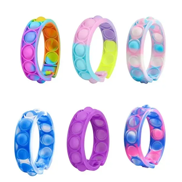 Multicolor Push Pop Bubble Sensory Fidget Wristband