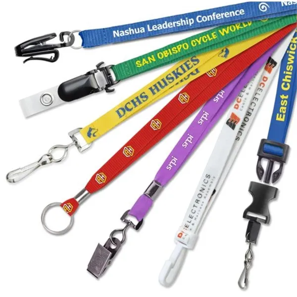 Custom Flat Ribbed Polyester Lanyards