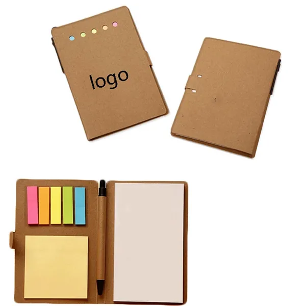 Pocket Notepad with Sticky Notes and Pen