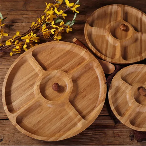 Bamboo Separation Plates Serving Tray
