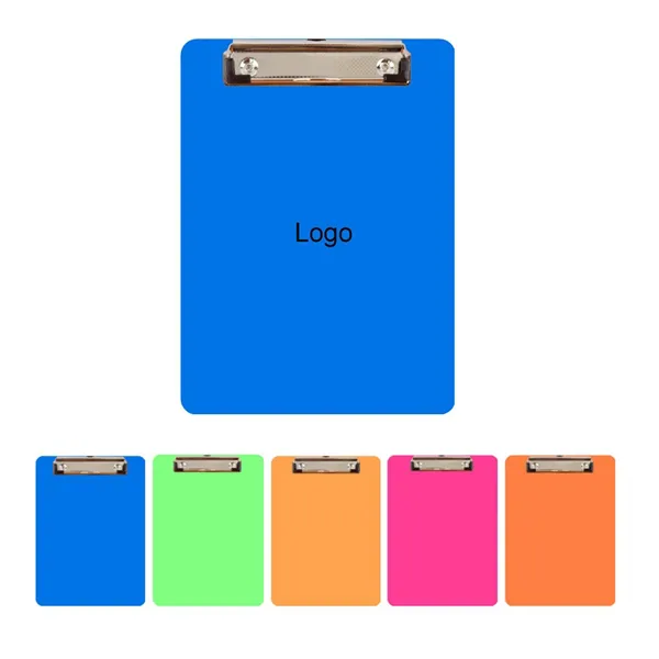 Memo Size Plastic Clipboard with Metal Clip