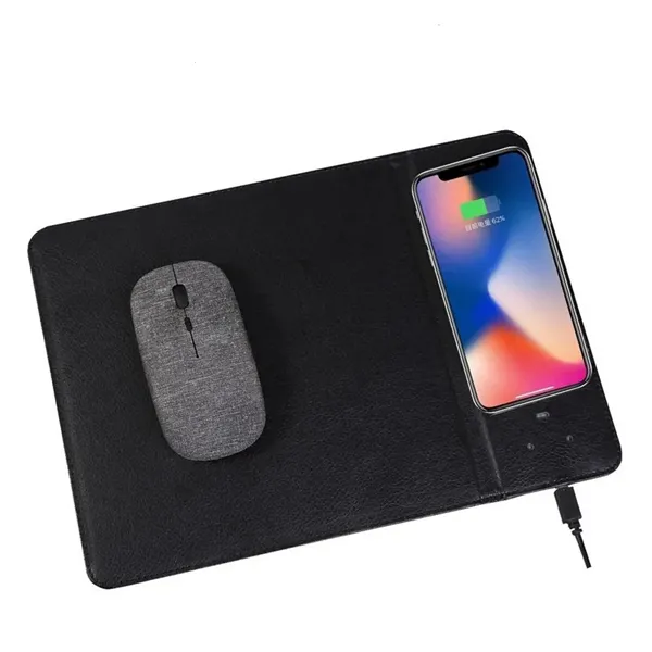 Wireless charging mousepad with phone stand