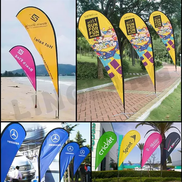 Knife-Shaped Beach Advertising Flag