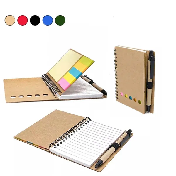 Notebook with Sticky Notes
