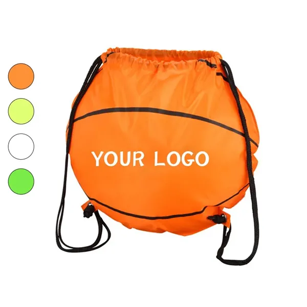 Tennis Design 210D Polyester Drawstring Bag