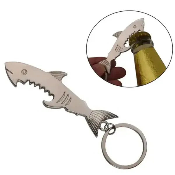 Fish Metal Shark Bottle Opener keychain