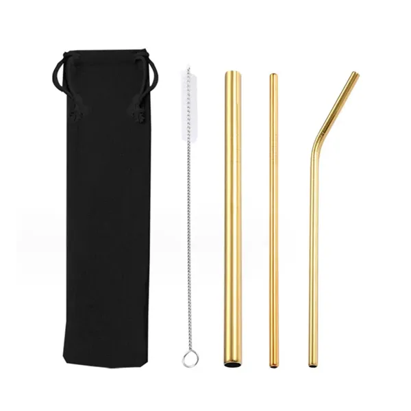 Reusable Drinking Steel Straws And Brush Suit