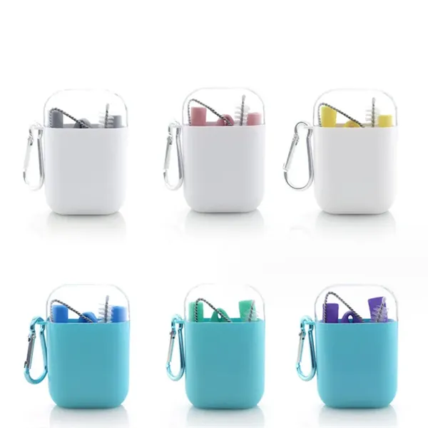 Foldable Silicone Straw Kit