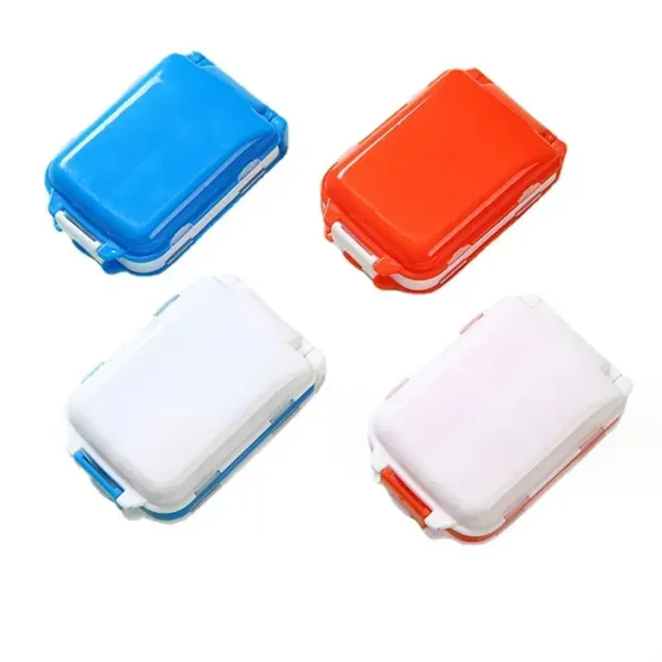 Portable plastic 3 layer medicine case travel pill box