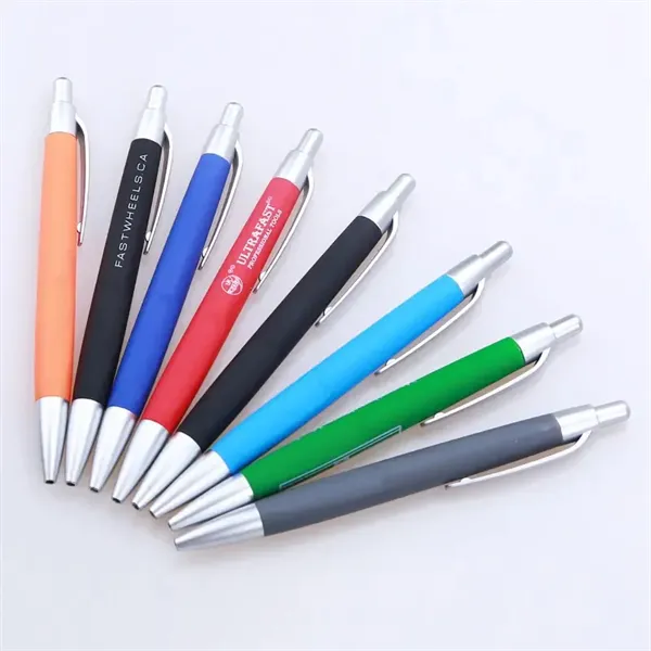 Custom Rubber Coated Click Ballpoint Pen