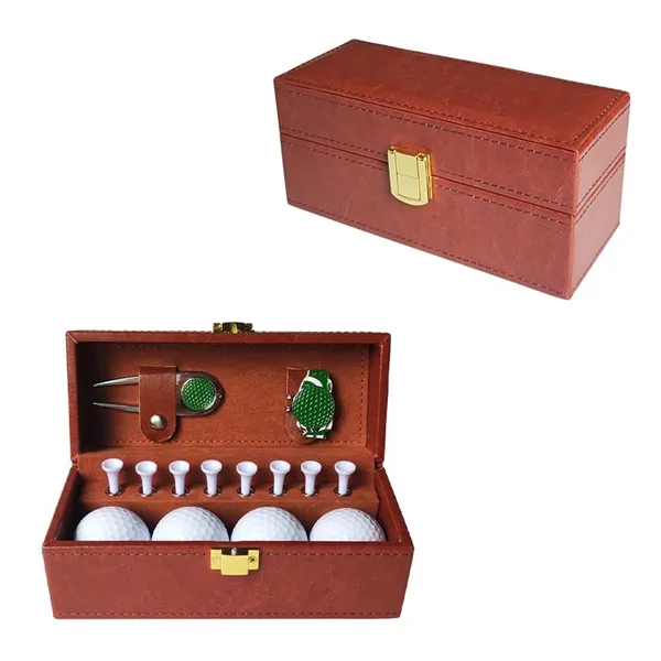 Golf Gift Kit With Leather Box