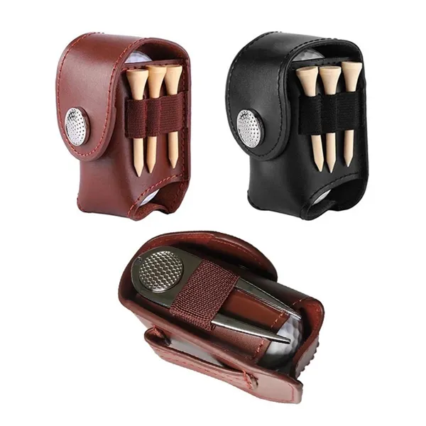 Leather Golf Ball Accessory Set
