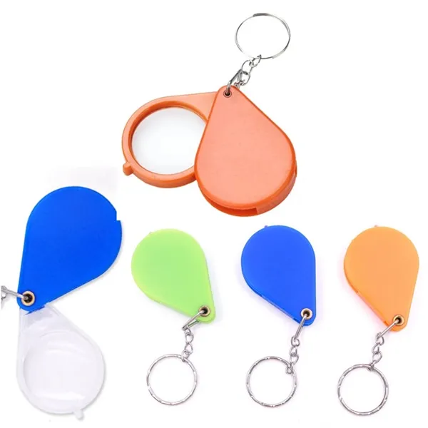 Foldable ABS Magnifier with Keychain