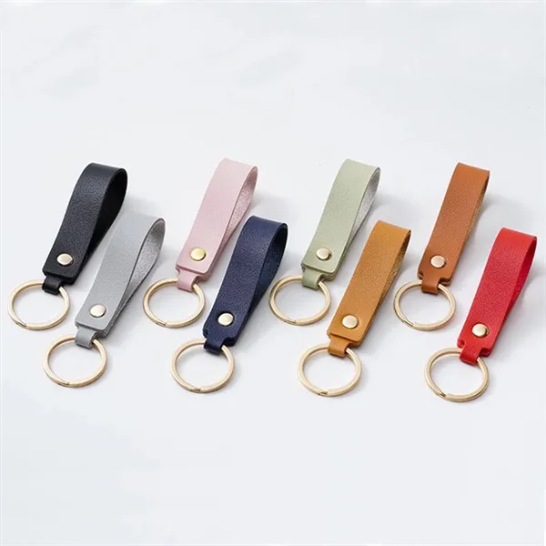 Leather Riveted Keychain