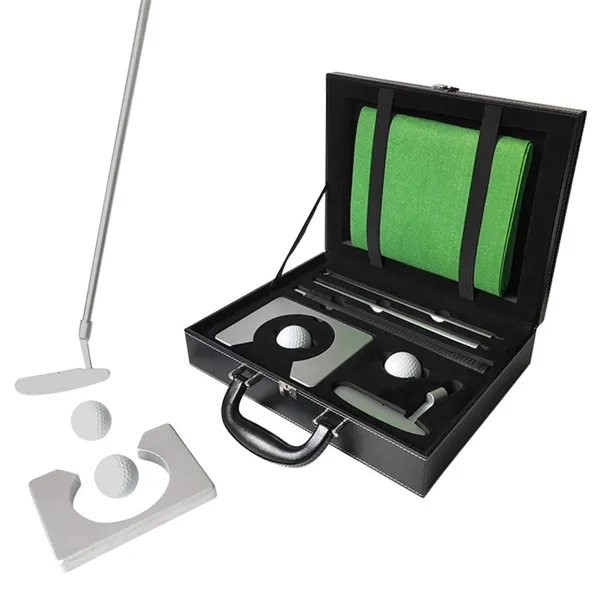Portable Golf Putter Set Kit With Leather Case