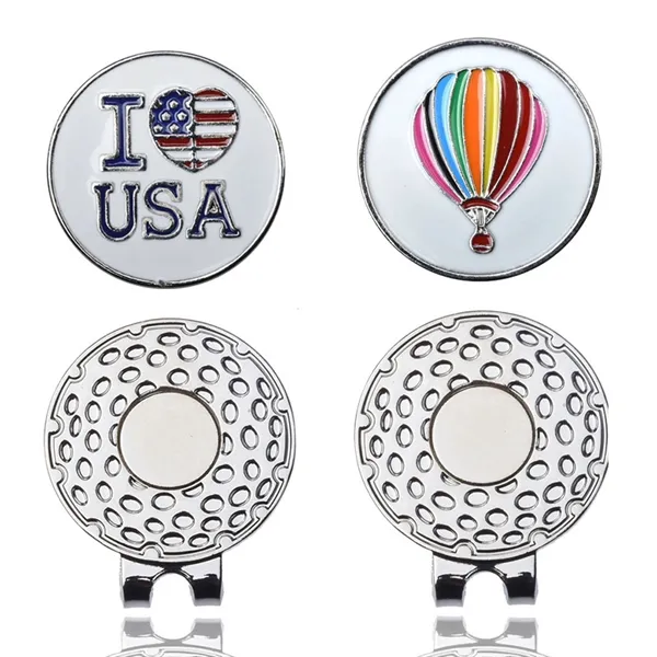Golf Hat Clip With Full Color Ball Marker