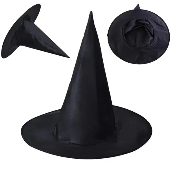 Black Halloween Witch Hat Party Cap