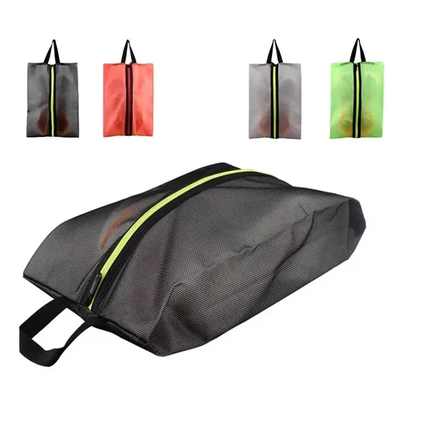 Waterproof Nylon Travel Shoe Bag w/Zipper