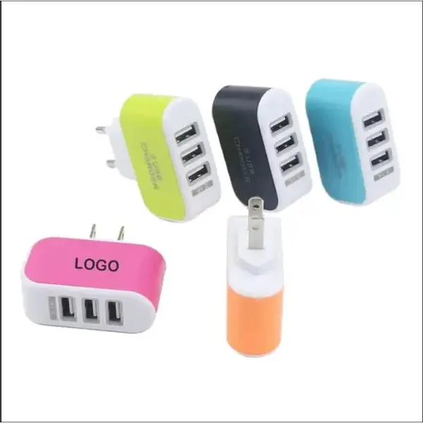 3 port USB Travel Wall Charger