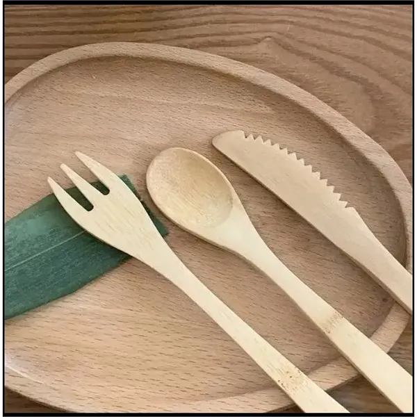 Reusable Bamboo Flatware Kit