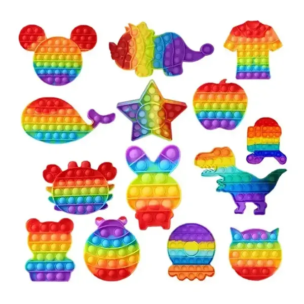 Car Shape Silicone Push Pop Bubble Toy