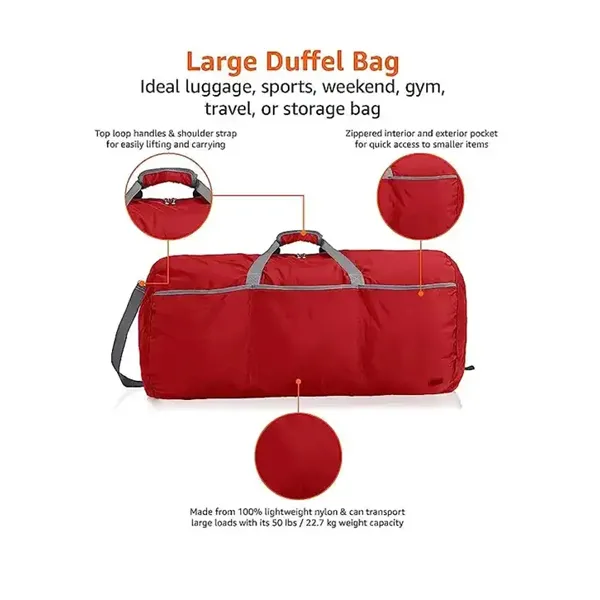 Large Travel Luggage Duffel Bag