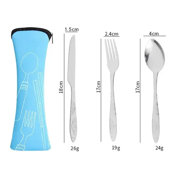 3-Piece (Knife, Fork, Spoon) Reusable Flatware Sets
