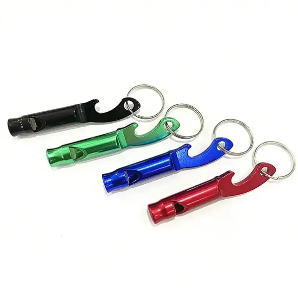 2 In 1 Beer Bottle Opener Portable Aluminum Alloy Whistle