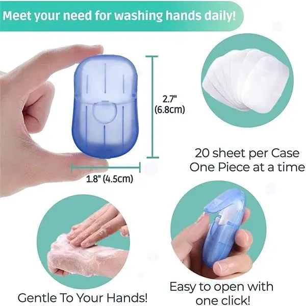 Portable Disposable Travel Washing Hand Paper Soap Sheet