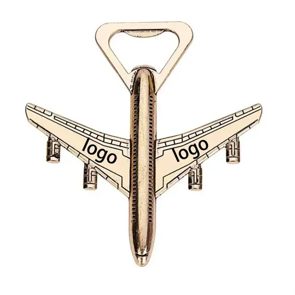 Airplane-shaped beer bottle opener