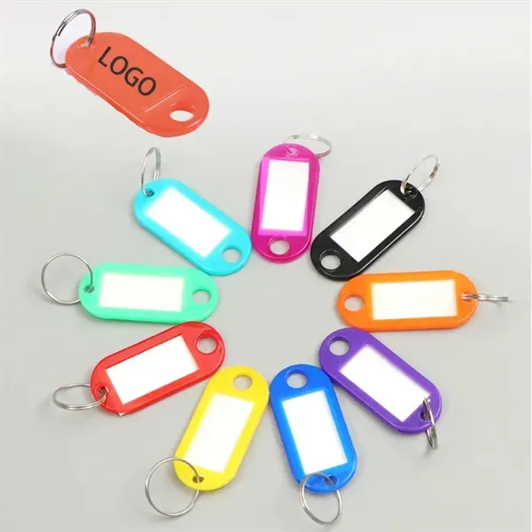 Plastic Key Tag with Label Window