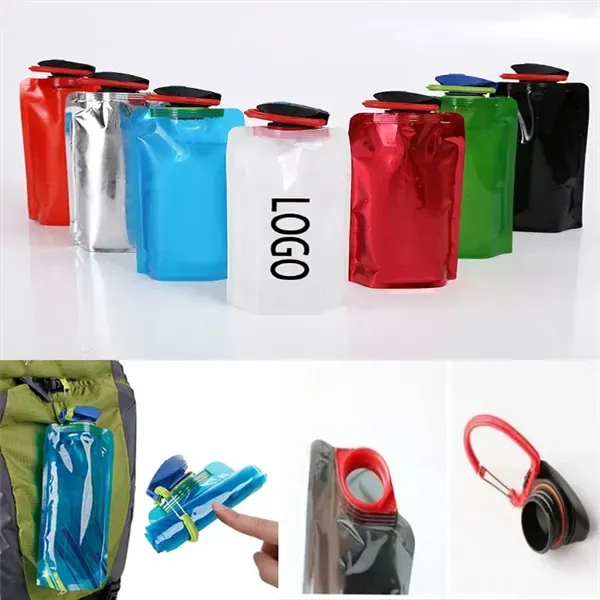 Flex Foldable 16 oz Water Bottle with Carabiner