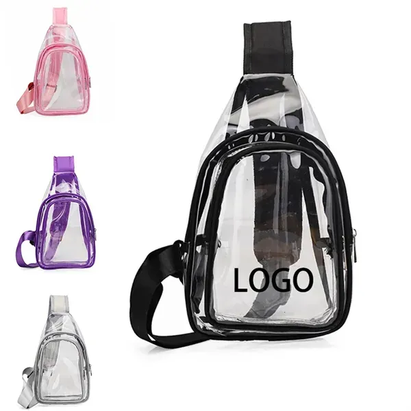 Sling Travel Clear PVC Transparent Cross Body Backpack