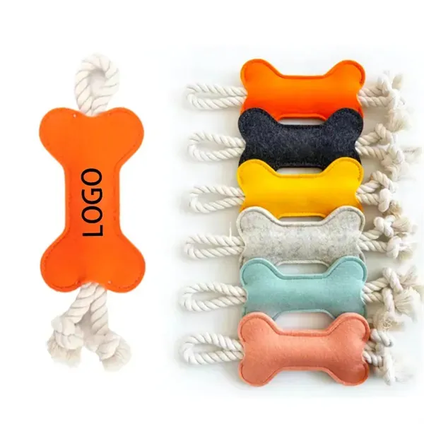 Felt Bone Shaped Chew Toy