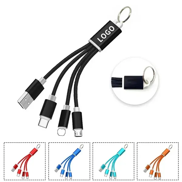 Keychain Charger 3 in 1 Usb Cable 
