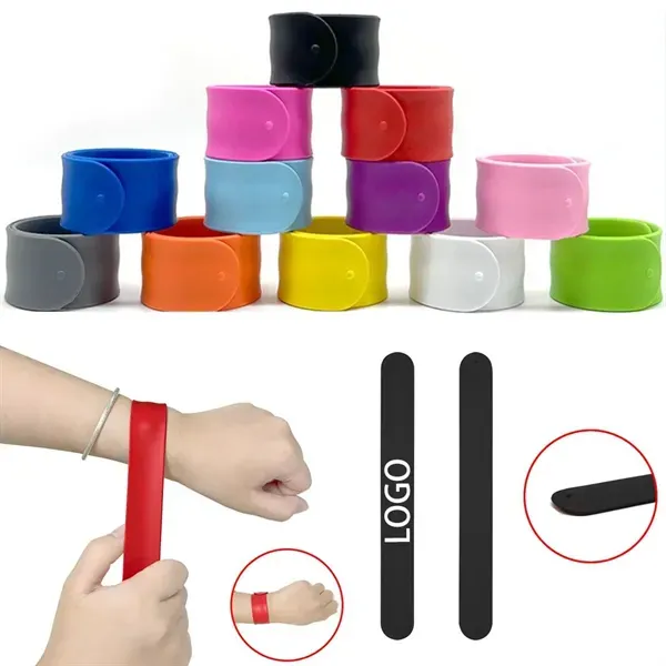 Multicolor Soft Silicone Slap Bracelet Wristband