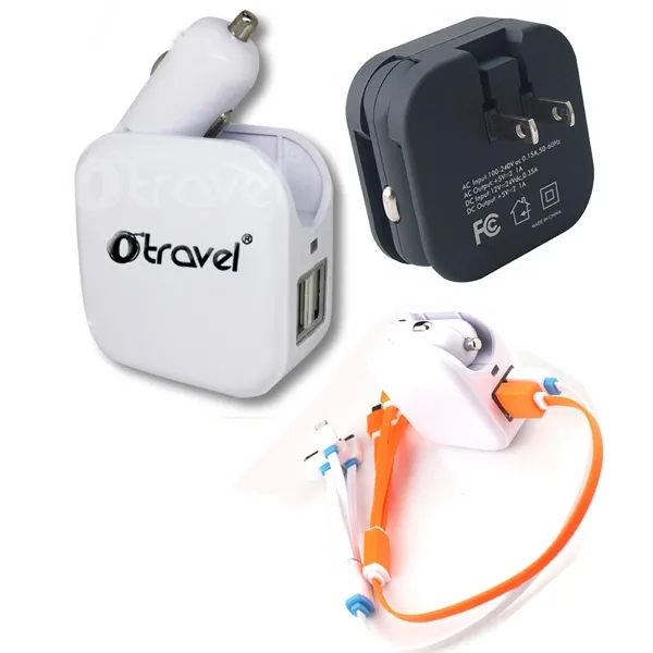 2 in 1 Dual Car/Wall Charger