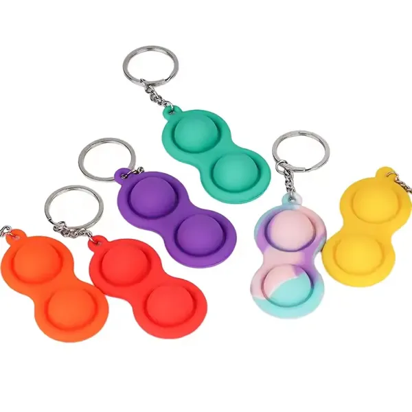 Children Adult Simple Dimple Fidget Keychain Toy