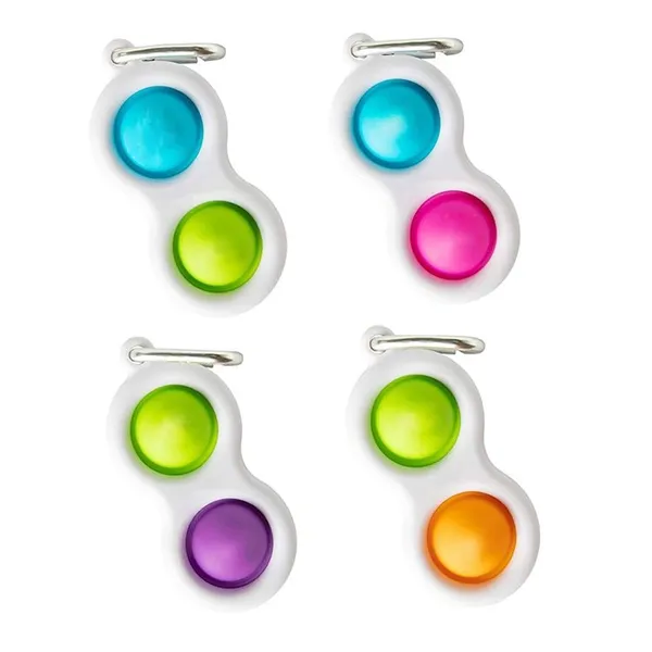 Children Adult Simple Dimple Fidget Keychain Toy