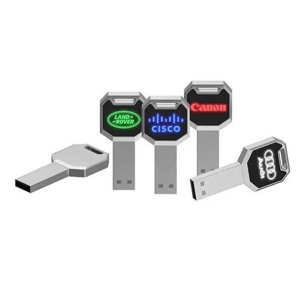 Key shaped Light Up USB Drive 8GB