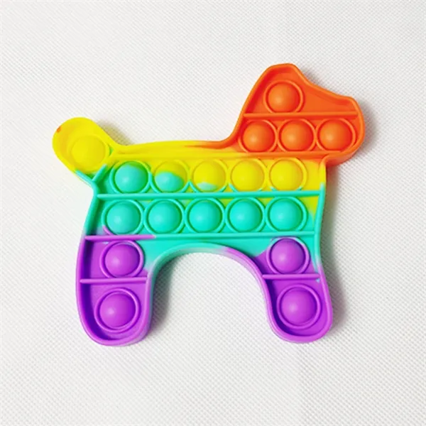 Dog Shaped Push Bubble Fidget Sensory Toy With Buckle