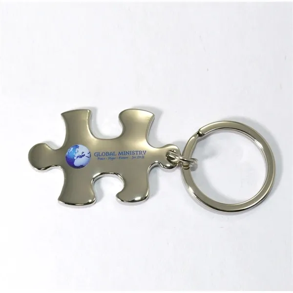 Metal Puzzle Piece Key Chain Quality Custom