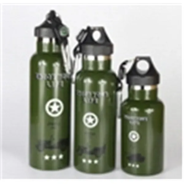 Camouflage Sports Bottle with Compass