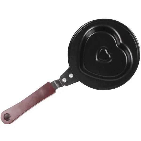 Black Heart Shaped Mini Egg Fry Pan