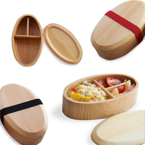 Oval Wooden Lunch Box