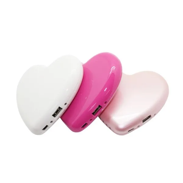 Portable Heart Shape Power Bank Charger 4000 mAh